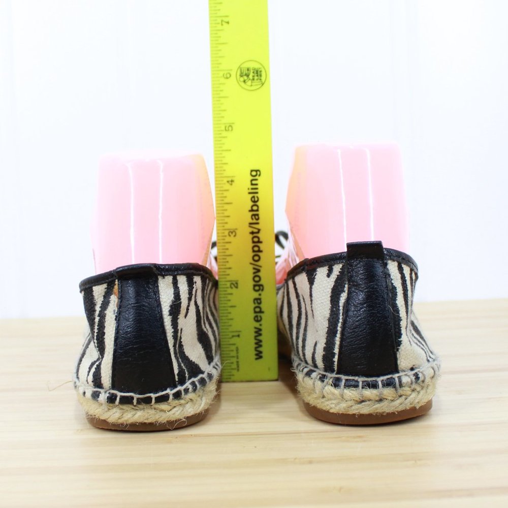 MICHAEL KORS Women's Black Zebra Print Espadrille Ballet Flats Shoes 8 - Picture 7 of 9